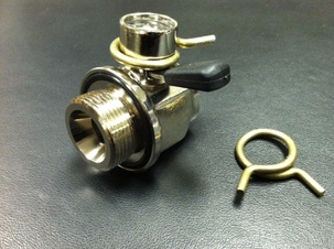 Valve with safety clip